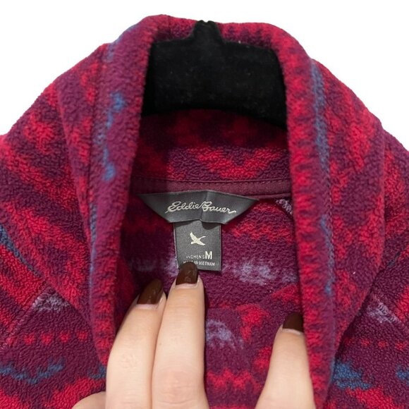 Eddie Bauer Half Zip Pullover Aztec(?) Size Medium - Picture 2 of 7